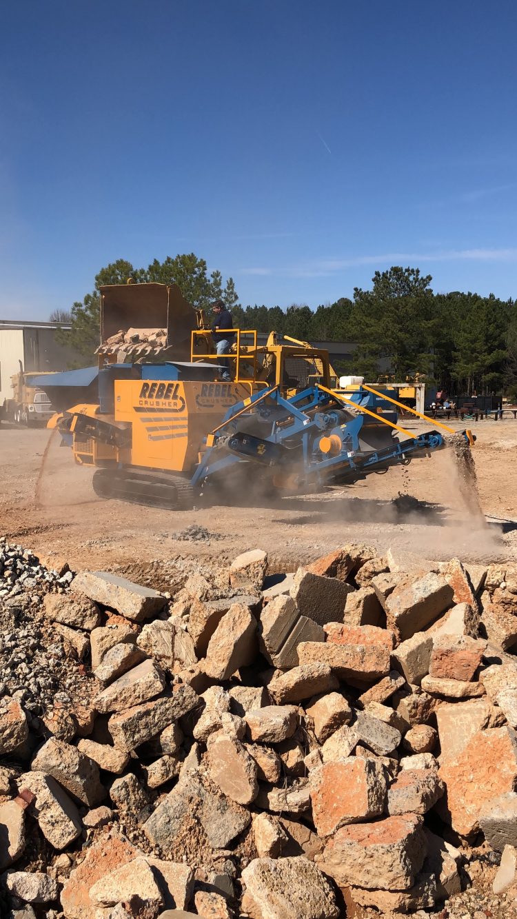 Crushing Concrete with the Rebel Crusher