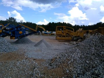 Crushing Waste Concrete with the Rebel Crusher 